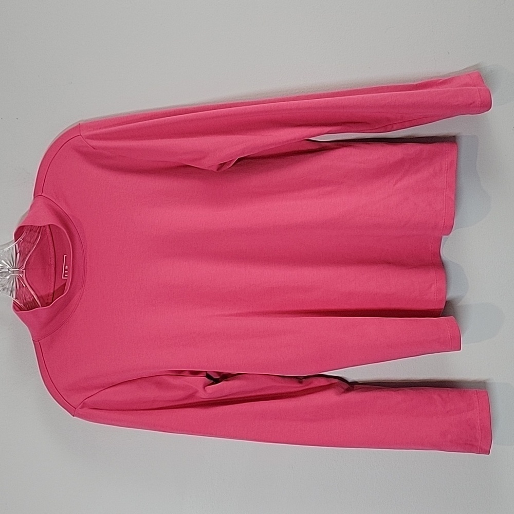 LL Bean pink mock neck long sleeve tee 217052